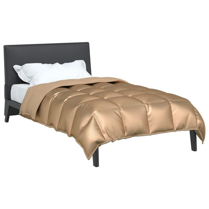 vidaXL Winterbettdecke Gold 200 x 140 cm Satin und Mikrofaser