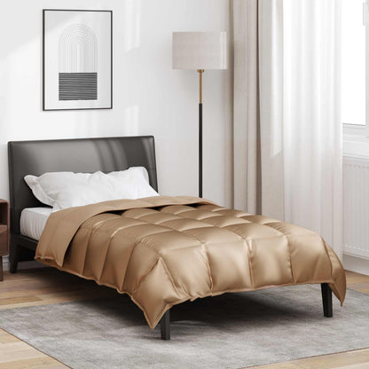 vidaXL Winterbettdecke Gold 220 x 135 cm Satin und Mikrofaser