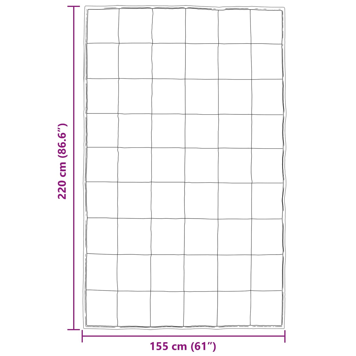 vidaXL Winterbettdecke Gold 220 x 155 cm Satin und Mikrofaser