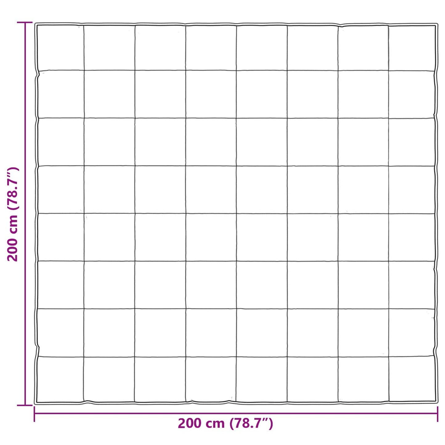 vidaXL Couette d'hiver noire 200 x 200 cm en satin et microfibre