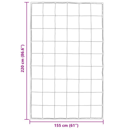 vidaXL Winterbettdecke Schwarz 220 x 155 cm Satin und Mikrofaser