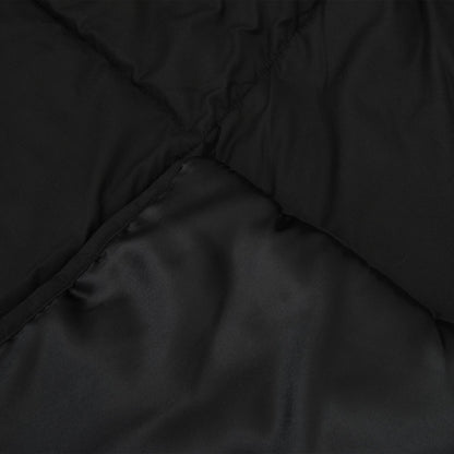 vidaXL Winterbettdecke Schwarz 220 x 240 cm Satin und Mikrofaser