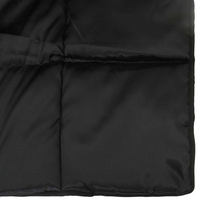 vidaXL Winterbettdecke Schwarz 220 x 240 cm Satin und Mikrofaser