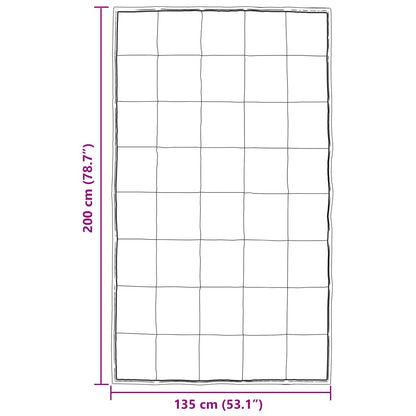 vidaXL Winterbettdecke Silber 200 x 135 cm Satin und Mikrofaser