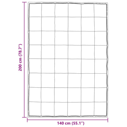 Winterbettdecke Silber 200 x 140 cm Satin und Mikrofaser