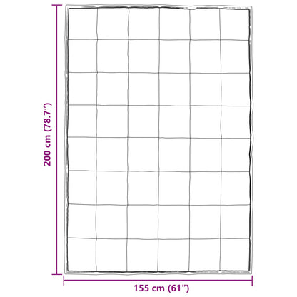 Winterbettdecke Silber 200 x 155 cm Satin und Mikrofaser