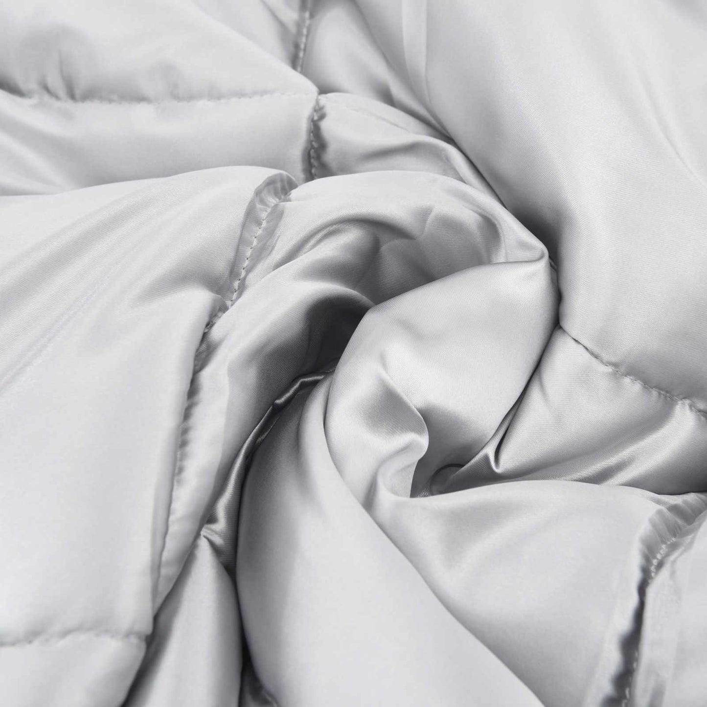 vidaXL Winterbettdecke Silber 240 x 200 cm Satin und Mikrofaser