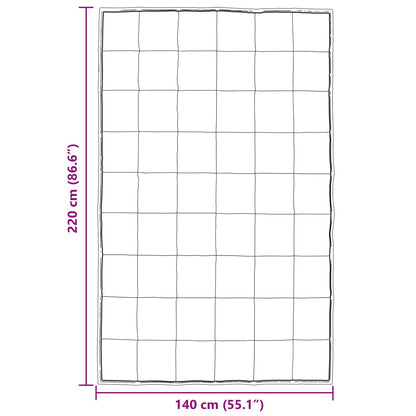 Winterbettdecke Silber 220 x 140 cm Satin und Mikrofaser