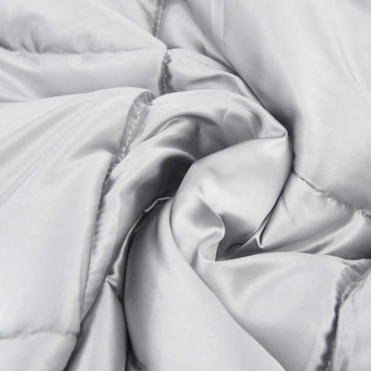 vidaXL Winterbettdecke Silber 240 x 260 cm Satin und Mikrofaser