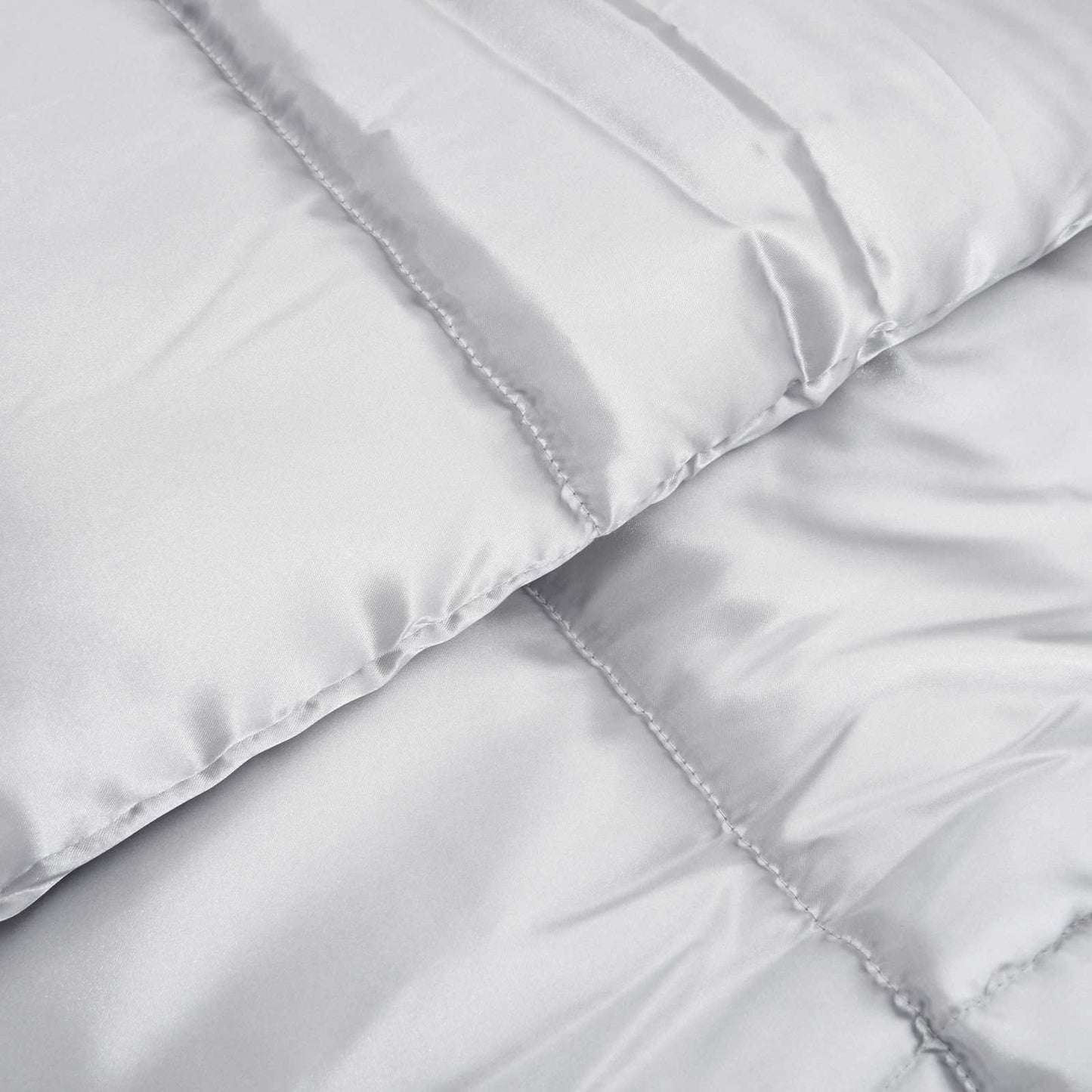 vidaXL Winterbettdecke Silber 240 x 260 cm Satin und Mikrofaser