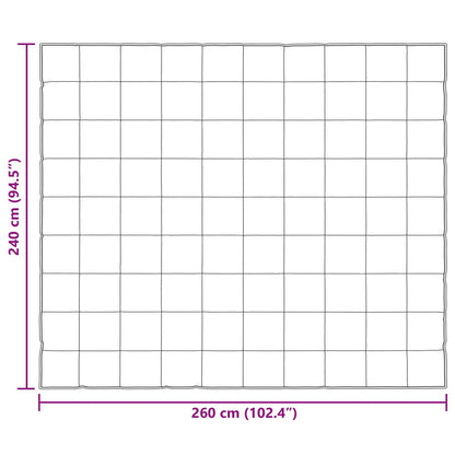 vidaXL Winterbettdecke Silber 240 x 260 cm Satin und Mikrofaser