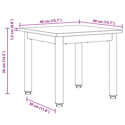 Couchtisch Schwarz Eichen-Optik 40 x 40 x 36 cm Holzwerkstoff