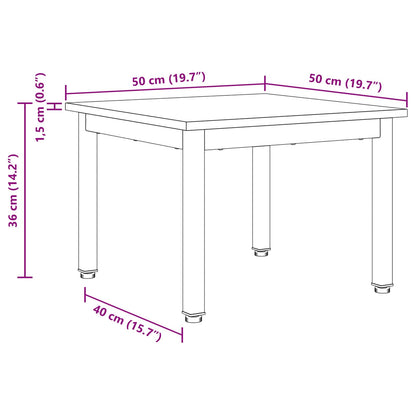 vidaXL Couchtisch Raucharbe 50 x 50 x 36 cm Holzwerkstoff