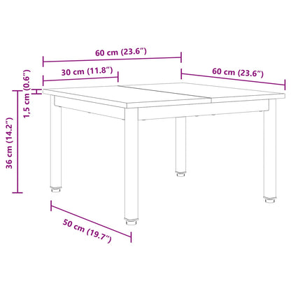 vidaXL Couchtisch Sonoma 60 x 60 x 36 cm Holzwerkstoff