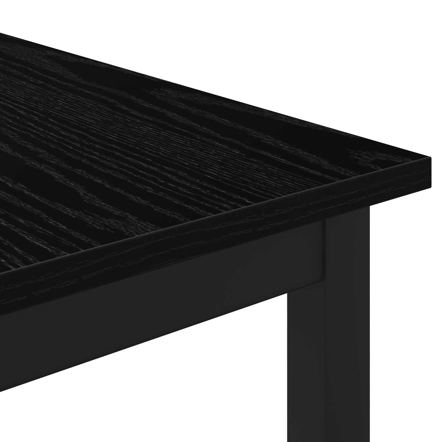 vidaXL Table basse noire aspect chêne 60 x 50 x 36 cm bois d'ingénierie