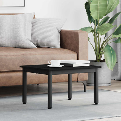 vidaXL Table basse noire aspect chêne 60 x 50 x 36 cm bois d'ingénierie
