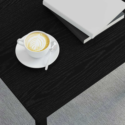 vidaXL Table basse noire aspect chêne 60 x 50 x 36 cm bois d'ingénierie