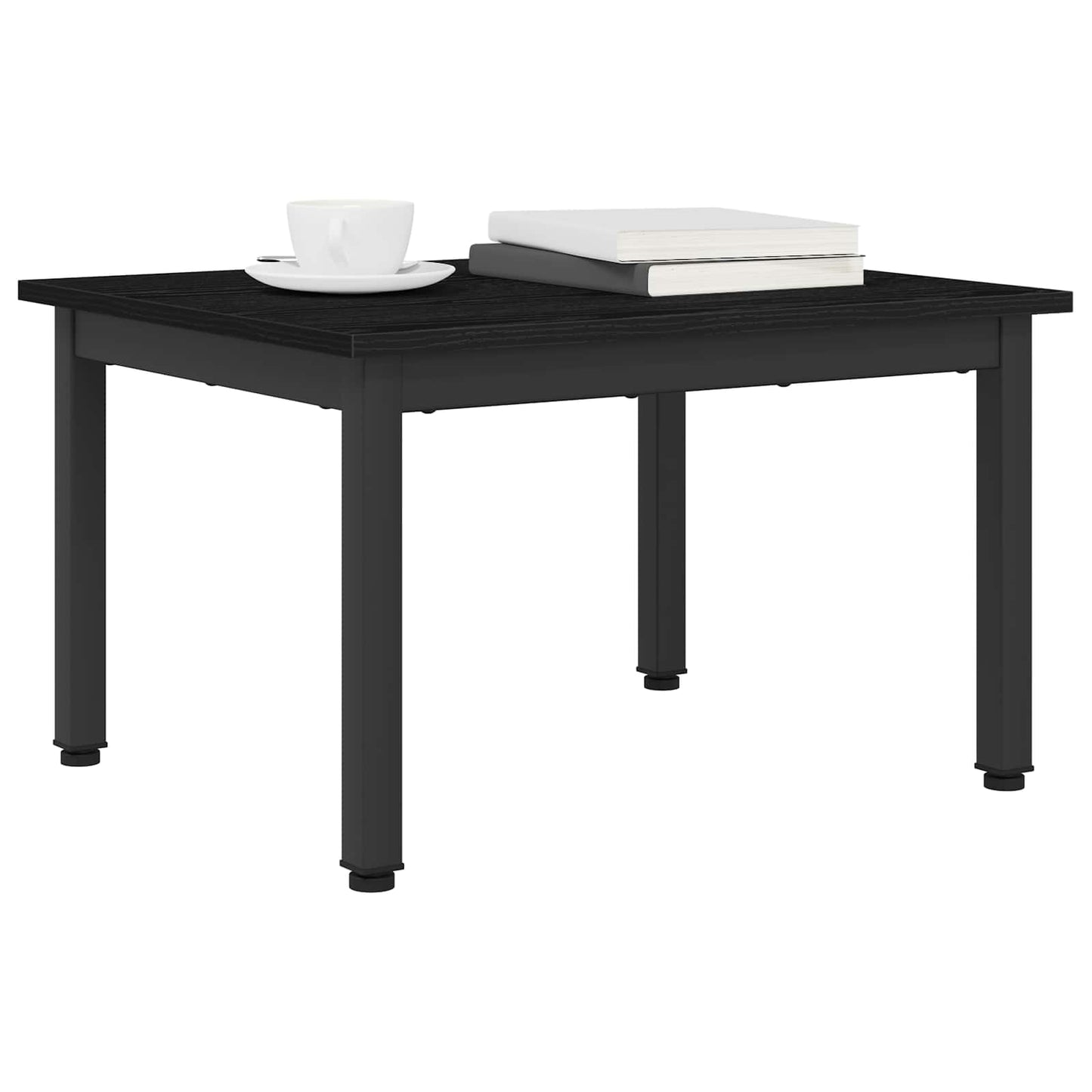 vidaXL Table basse noire aspect chêne 60 x 50 x 36 cm bois d'ingénierie