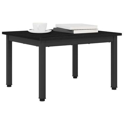 vidaXL Table basse noire aspect chêne 60 x 50 x 36 cm bois d'ingénierie