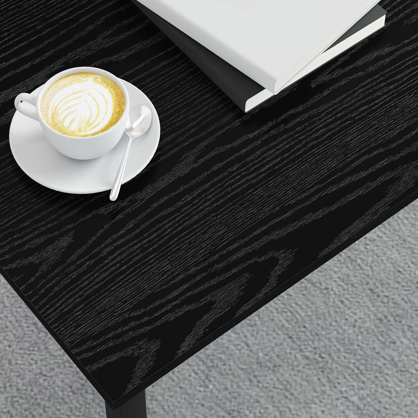vidaXL Couchtisch Schwarz Eichen-Optik 100 x 50 x 45 cm Holzwerkstoff