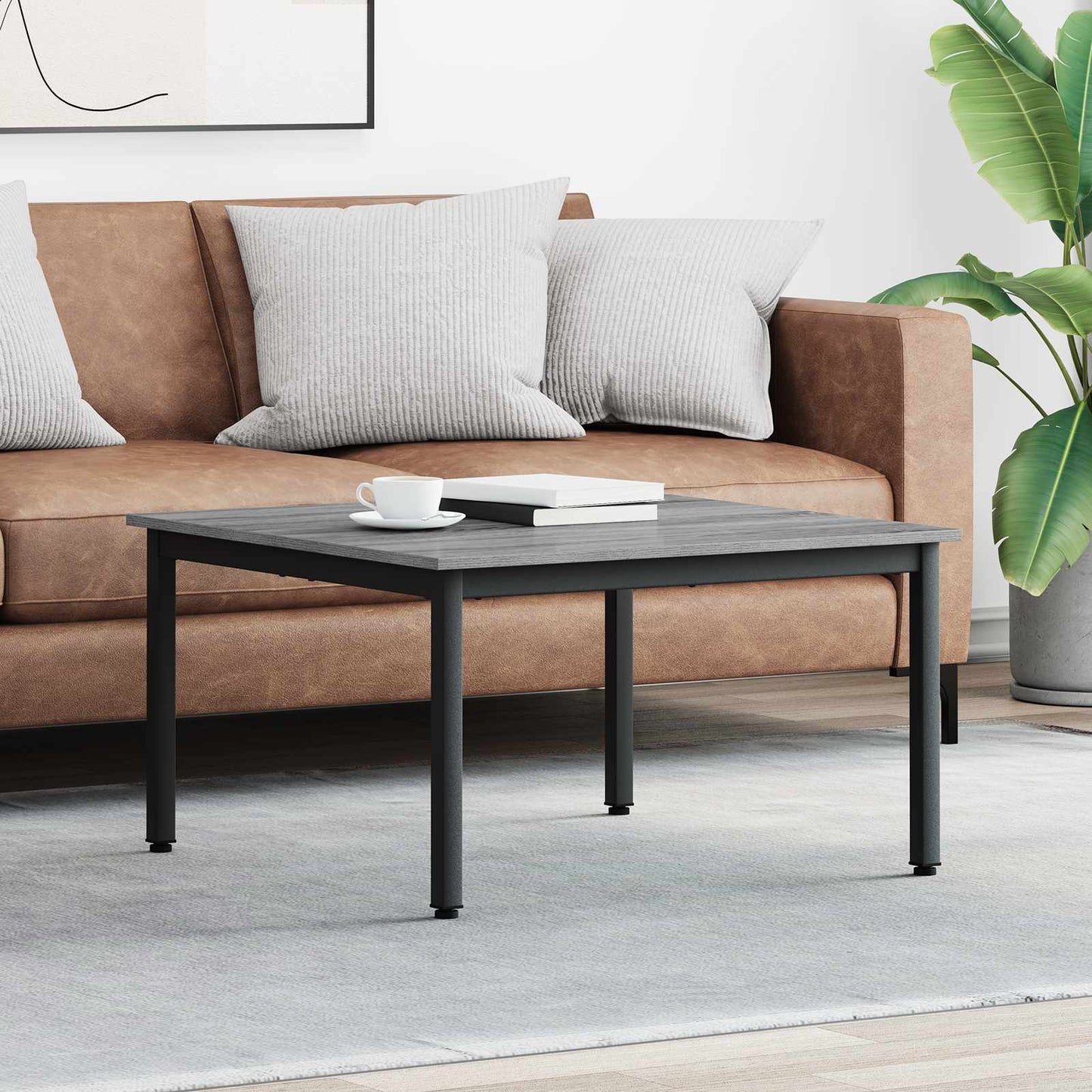 vidaXL Couchtisch Graues Sonoma 80 x 80 x 45 cm Holzwerkstoff