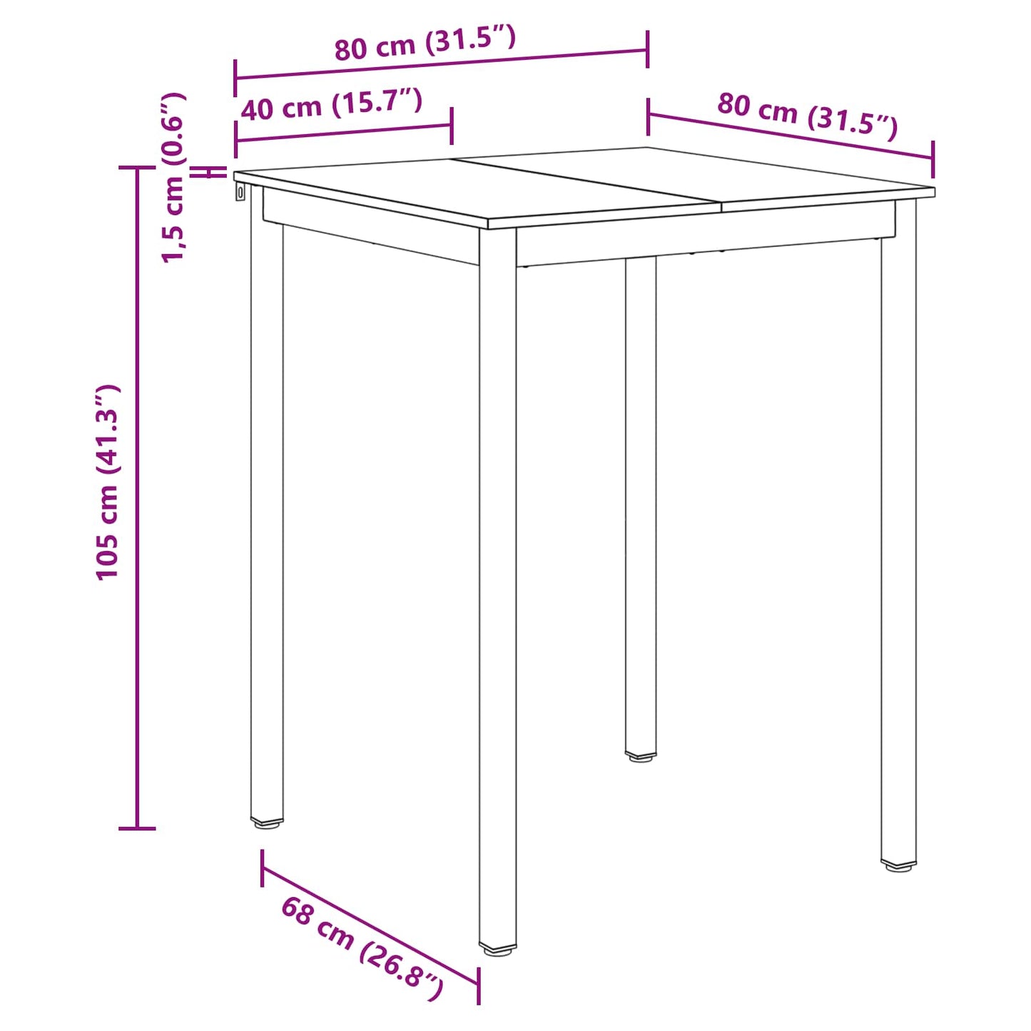 Stehtisch Holzwerkstoff
