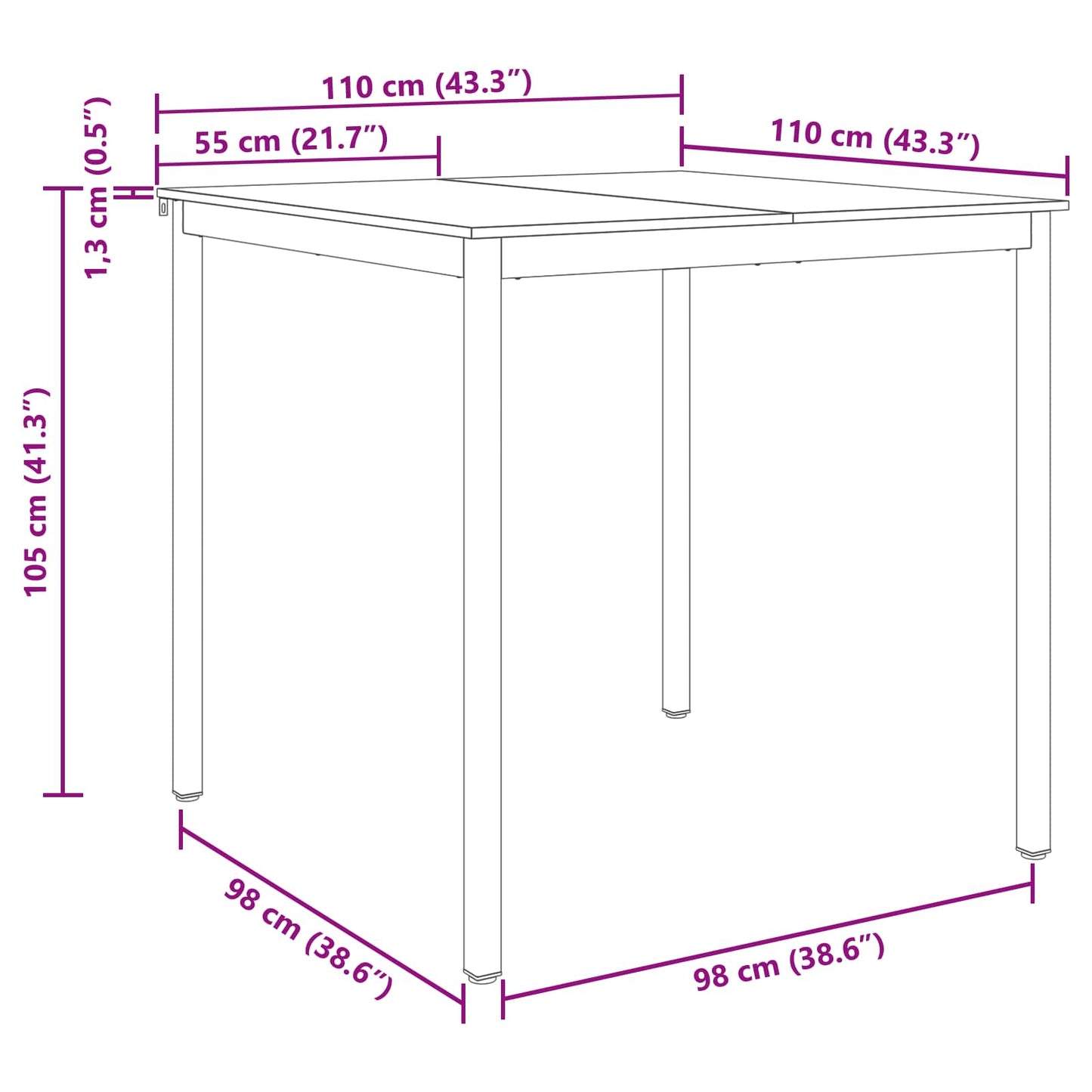 Stehtisch Holzwerkstoff