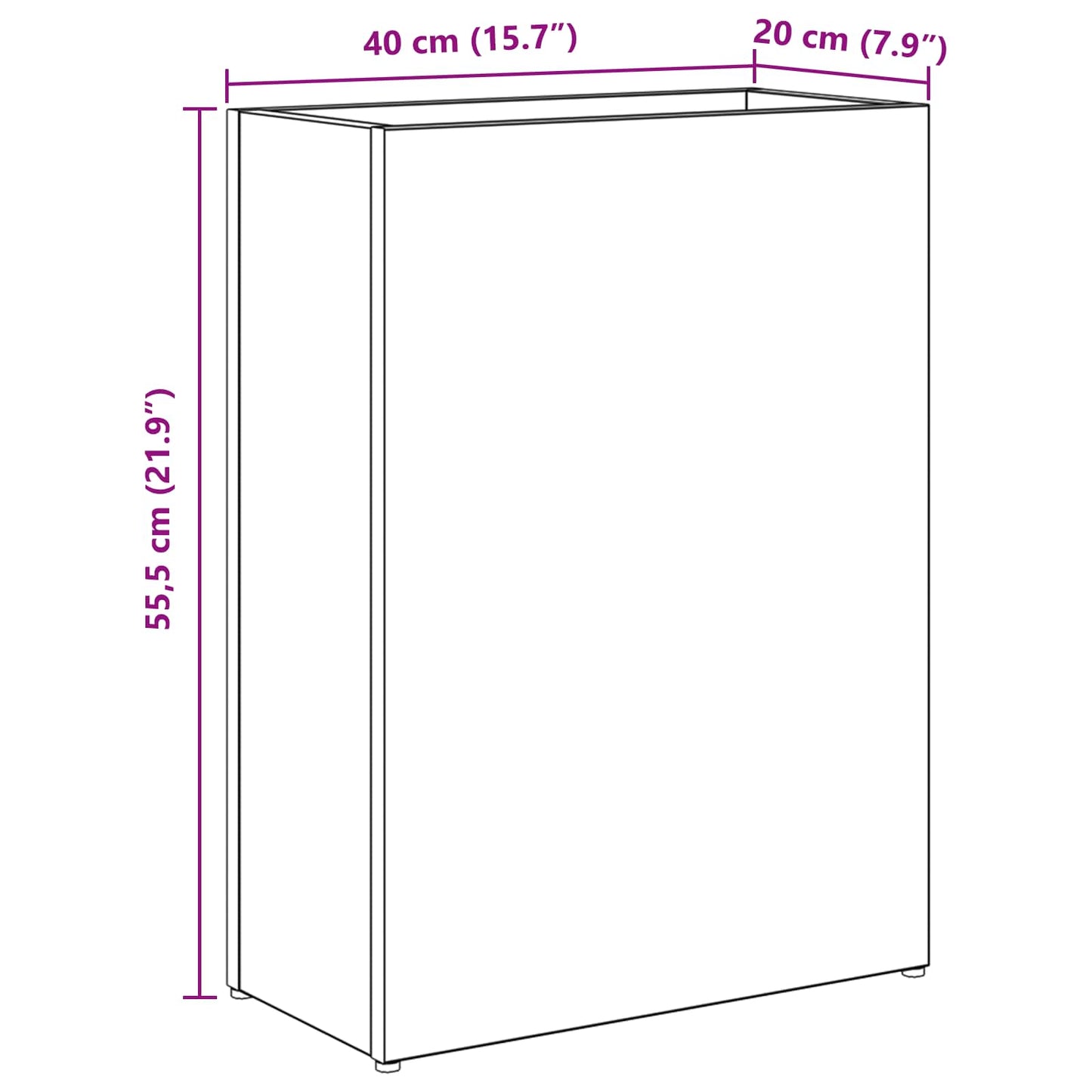 Sonnenschirmhalter Sonoma-Eiche 40 x 20 x 55,5 cm Holzwerkstoff