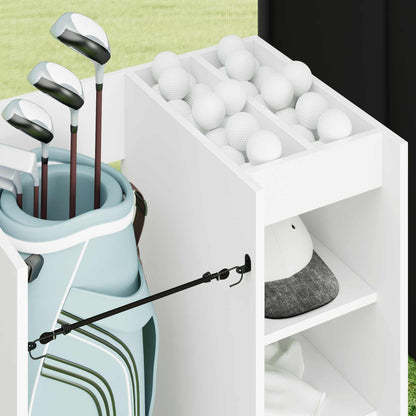 Golf Schrank Mit Rad Uni Weiß 65 x 45 x 98 cm