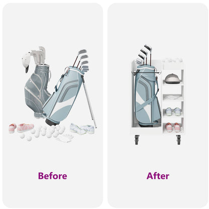 Golf Schrank Mit Rad Uni Weiß 65 x 45 x 98 cm