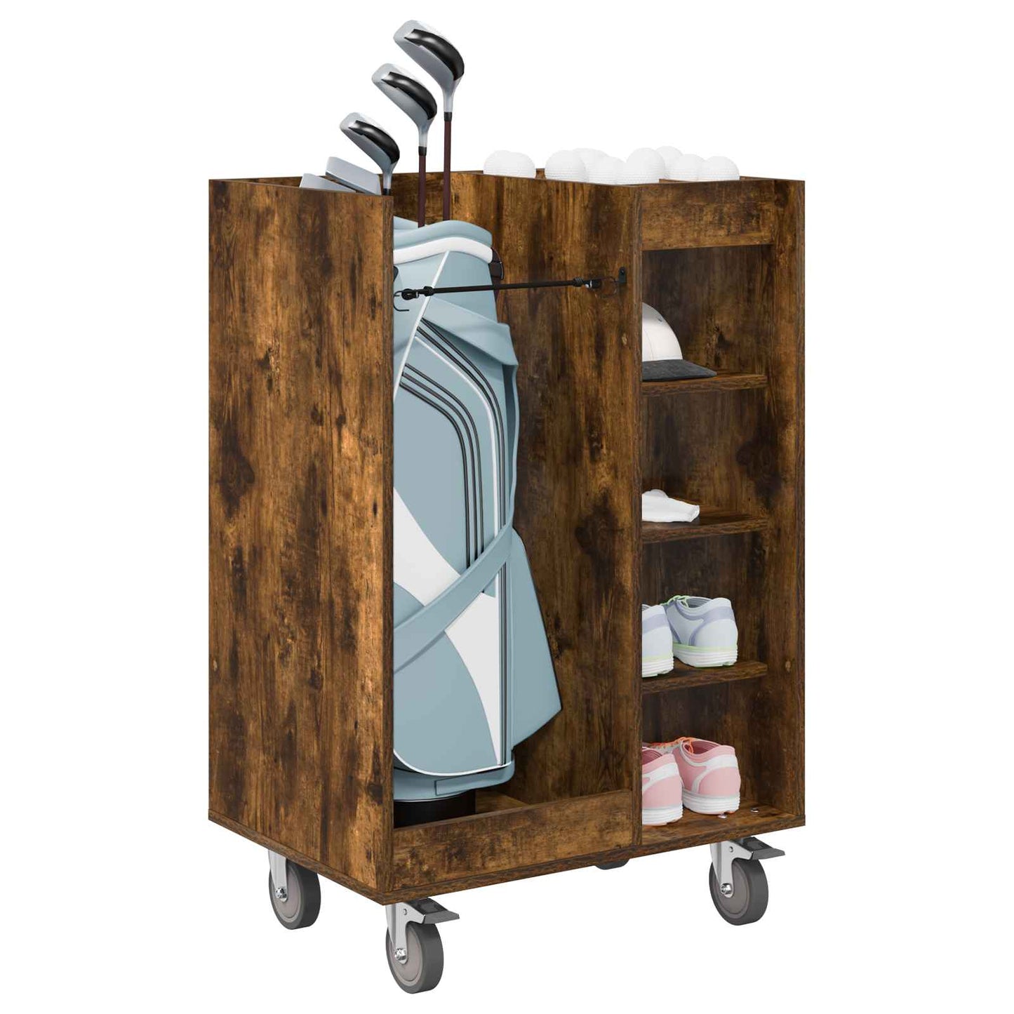 Golf Schrank Mit Rad Uni Geräucherte Eiche 65 x 45 x 98 cm