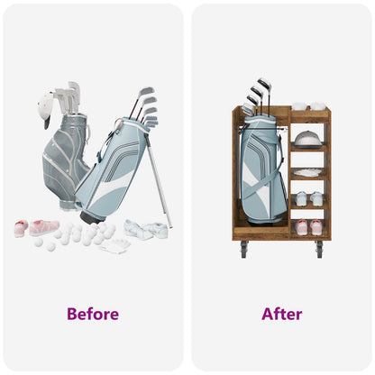 Golf Schrank Mit Rad Uni Altholz 65 x 45 x 98 cm