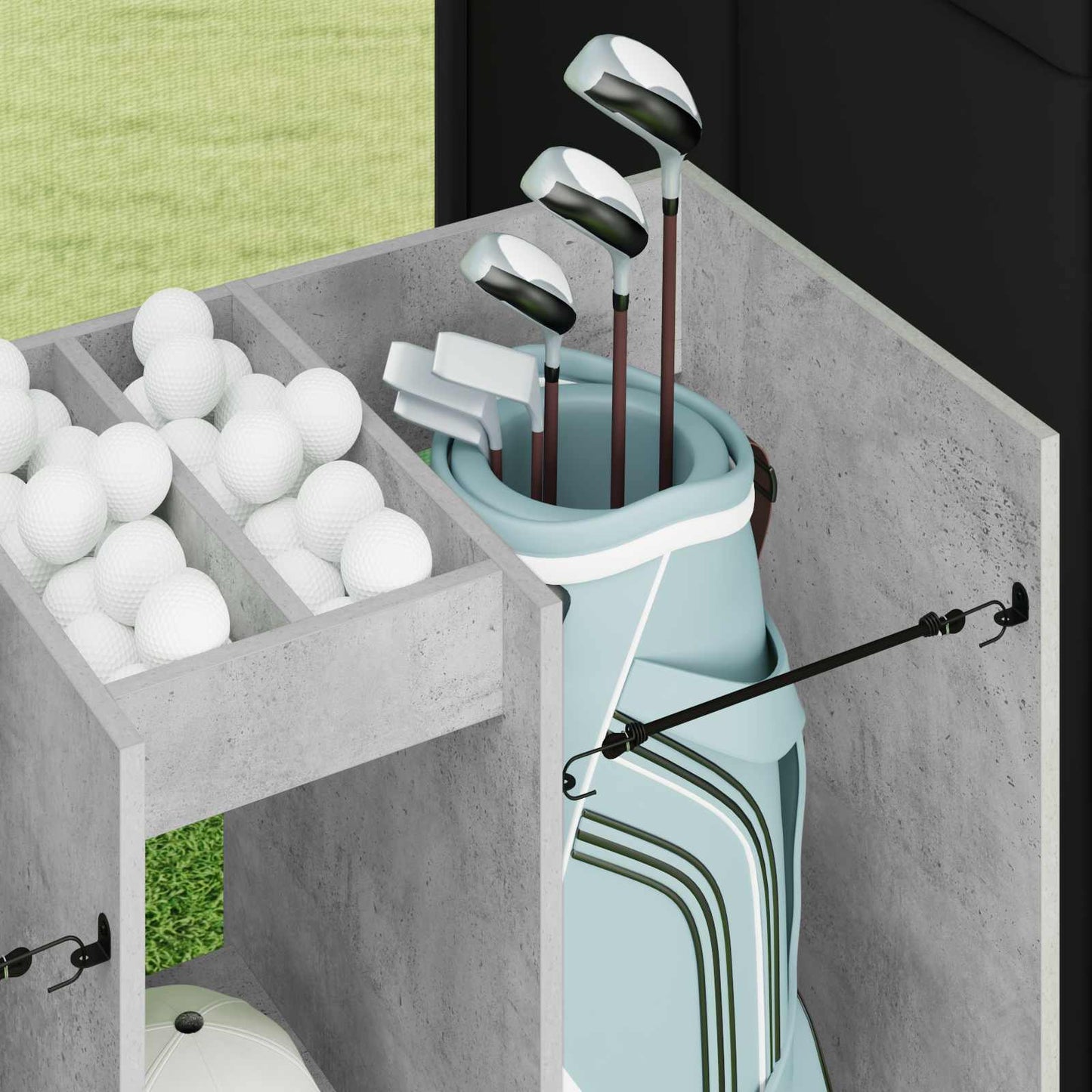 Golf Schrank Uni Beton Grau 102 x 45 x 85,5 cm