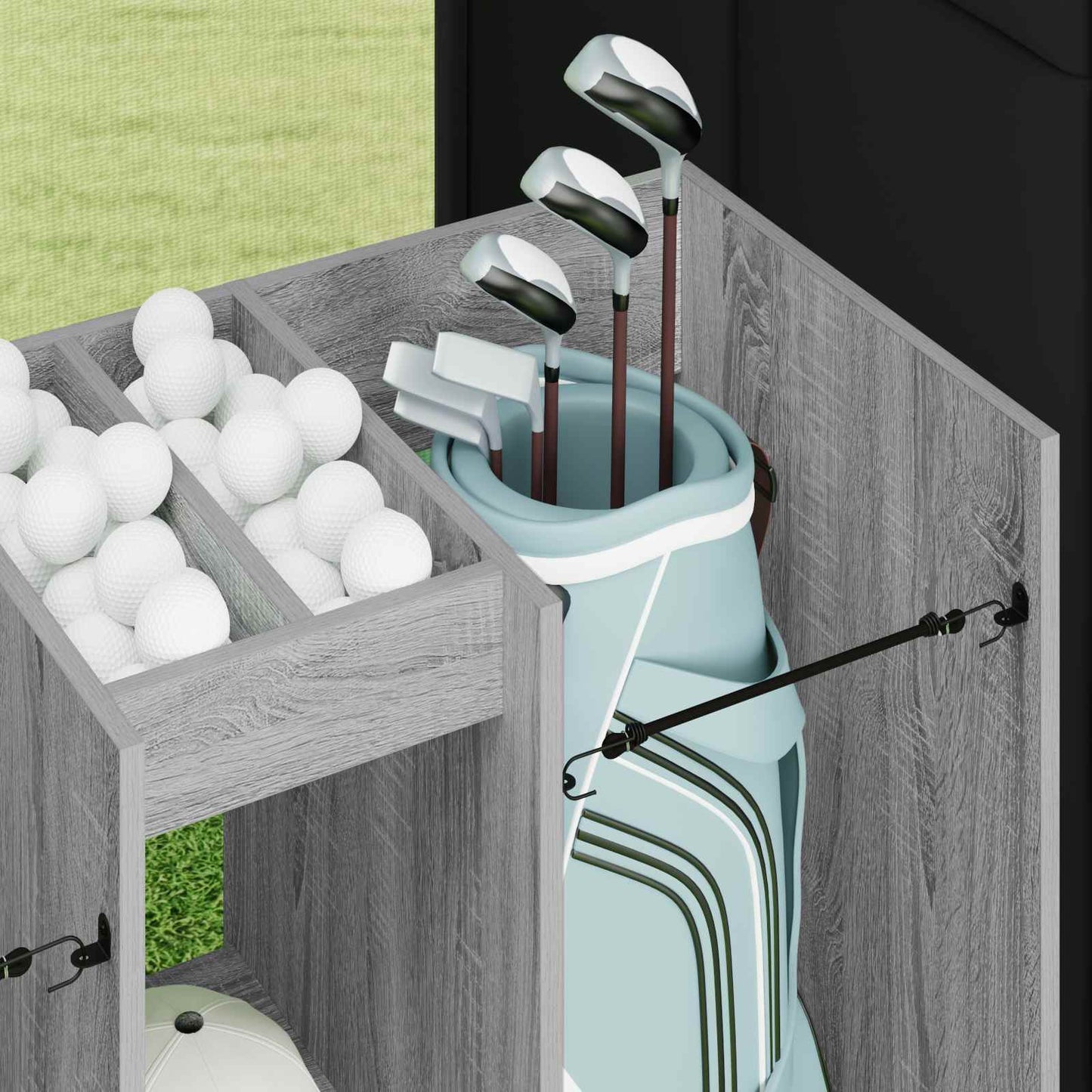 Golf Schrank Uni Graues Sonoma 102 x 45 x 85,5 cm