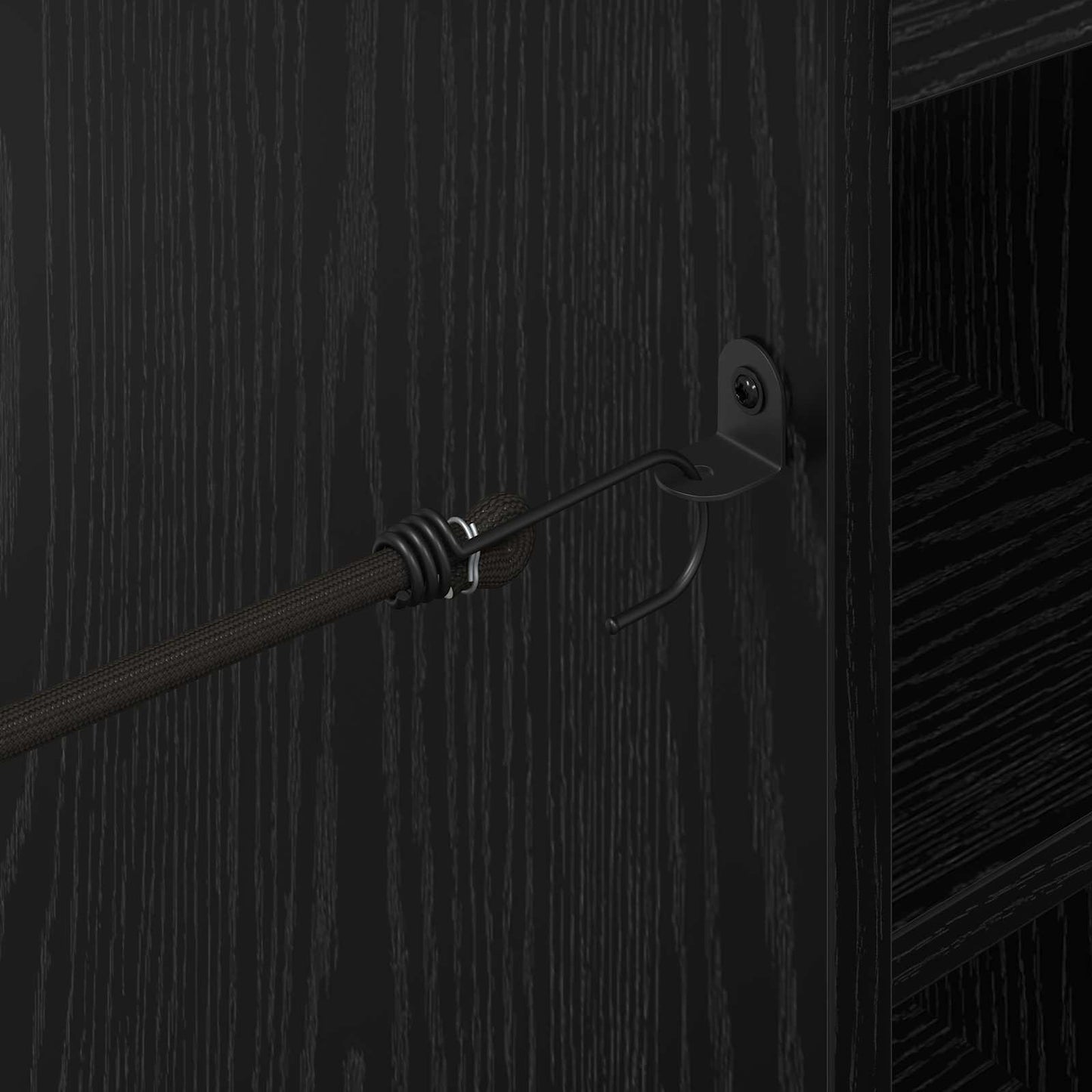 Golf Schrank Mit Rad Uni Schwarz Eichen-Optik 90 x 45 x 98 cm