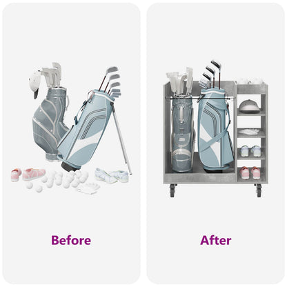 Golf Schrank Mit Rad Uni Beton Grau 90 x 45 x 98 cm