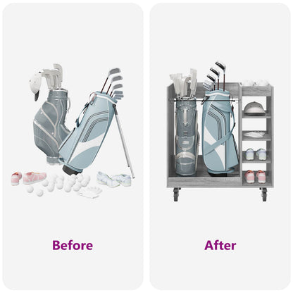 Golf Schrank Mit Rad Uni Graues Sonoma 90 x 45 x 98 cm