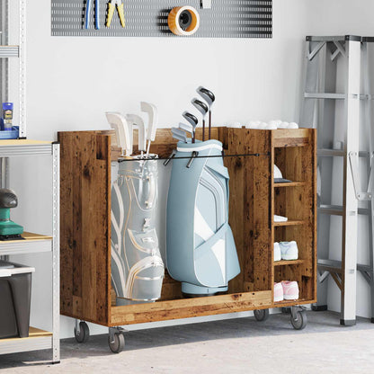 Golf Schrank Mit Rad Uni Altholz 120 x 45 x 98 cm