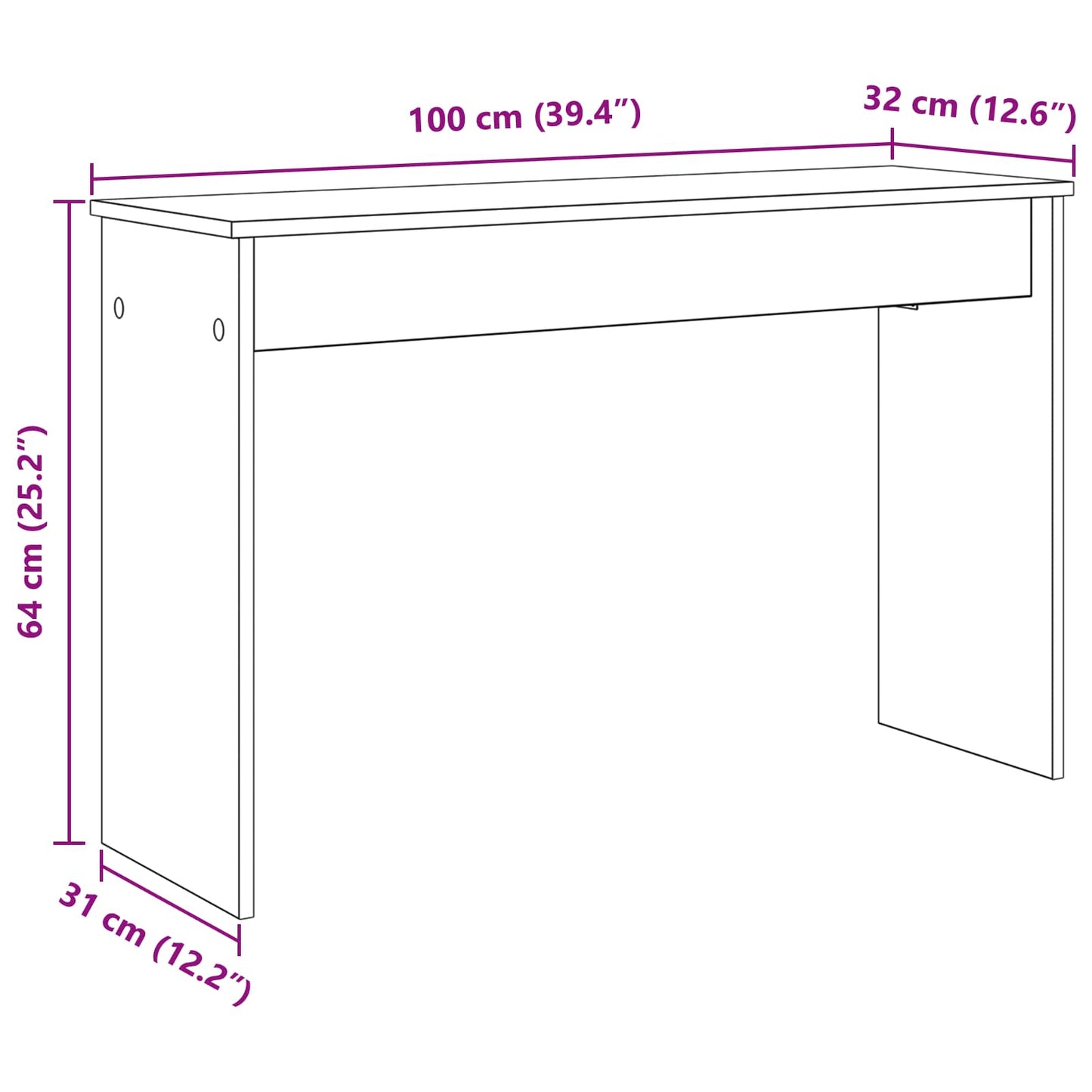 Klavierständer Beton Grau 100 x 32 x 64 cm Holzwerkstoff