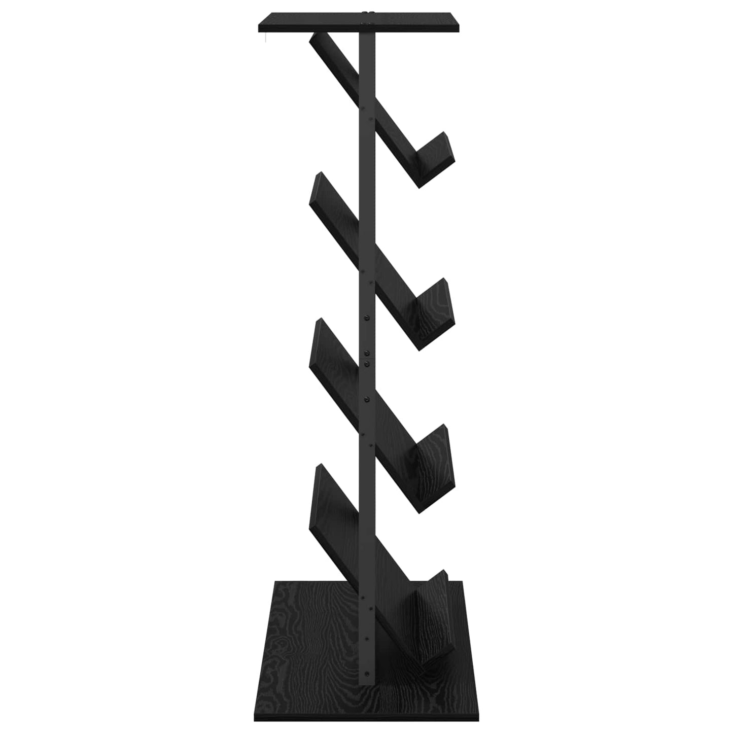 Magazinregal mit Regal Schwarz Eichen-Optik 68 x 40 x 123.5 cm