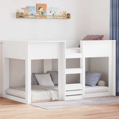 vidaXL Etagenbett für Kinder Weiß 75 x 190 cm Holzwerkstoff
