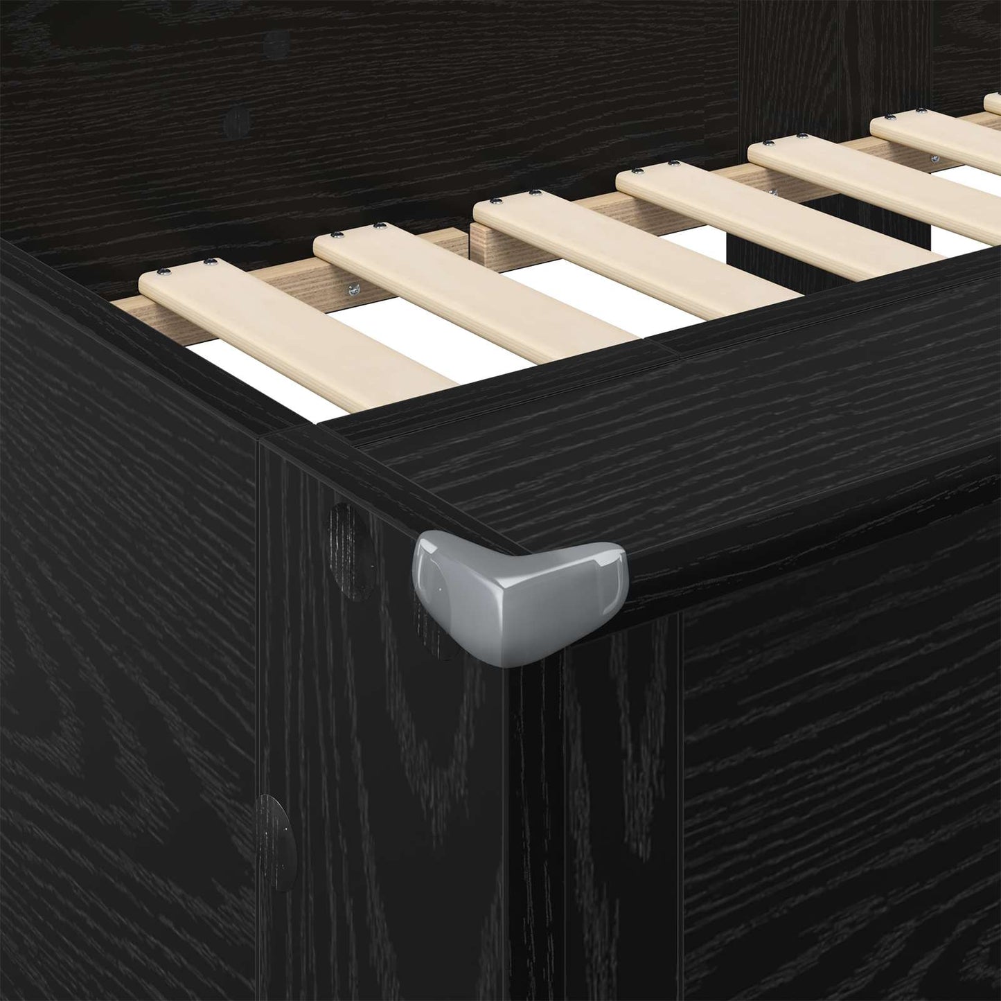 Etagenbett für Kinder Schwarz Eichen-Optik 75 x 190 cm