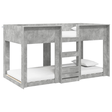 vidaXL Etagenbett für Kinder Beton Grau 75 x 190 cm Holzwerkstoff