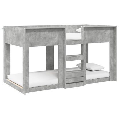 vidaXL Etagenbett für Kinder Beton Grau 75 x 190 cm Holzwerkstoff