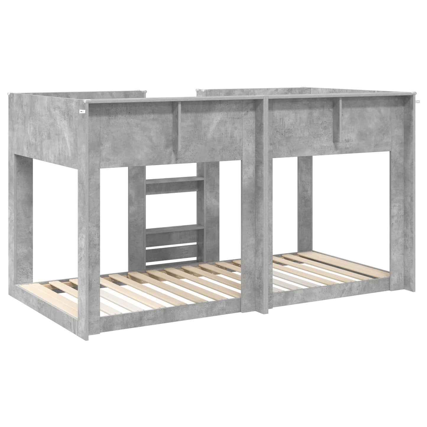 vidaXL Etagenbett für Kinder Beton Grau 75 x 190 cm Holzwerkstoff