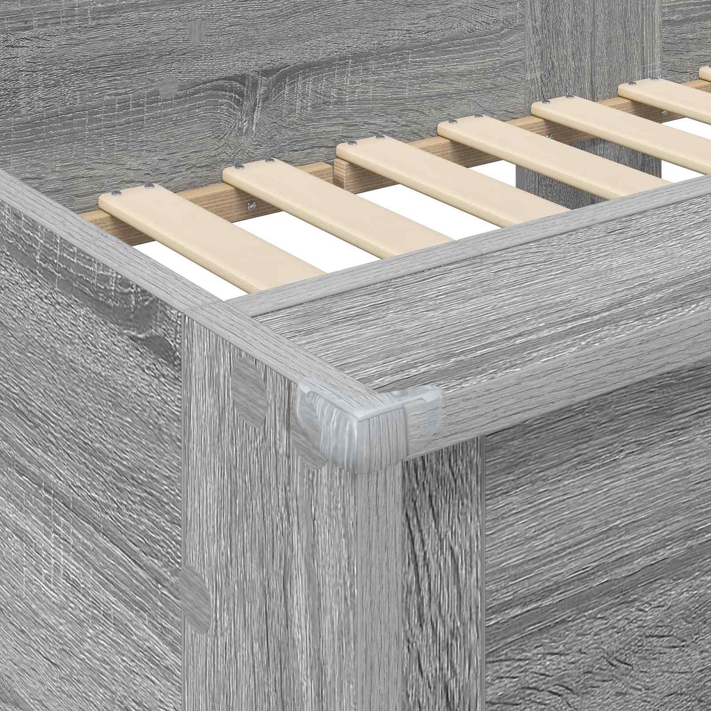 vidaXL Etagenbett für Kinder Graues Sonoma 75 x 190 cm Holzwerkstoff