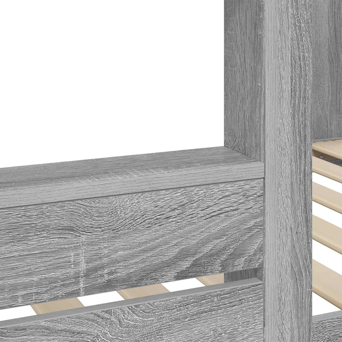 vidaXL Etagenbett für Kinder Graues Sonoma 75 x 190 cm Holzwerkstoff