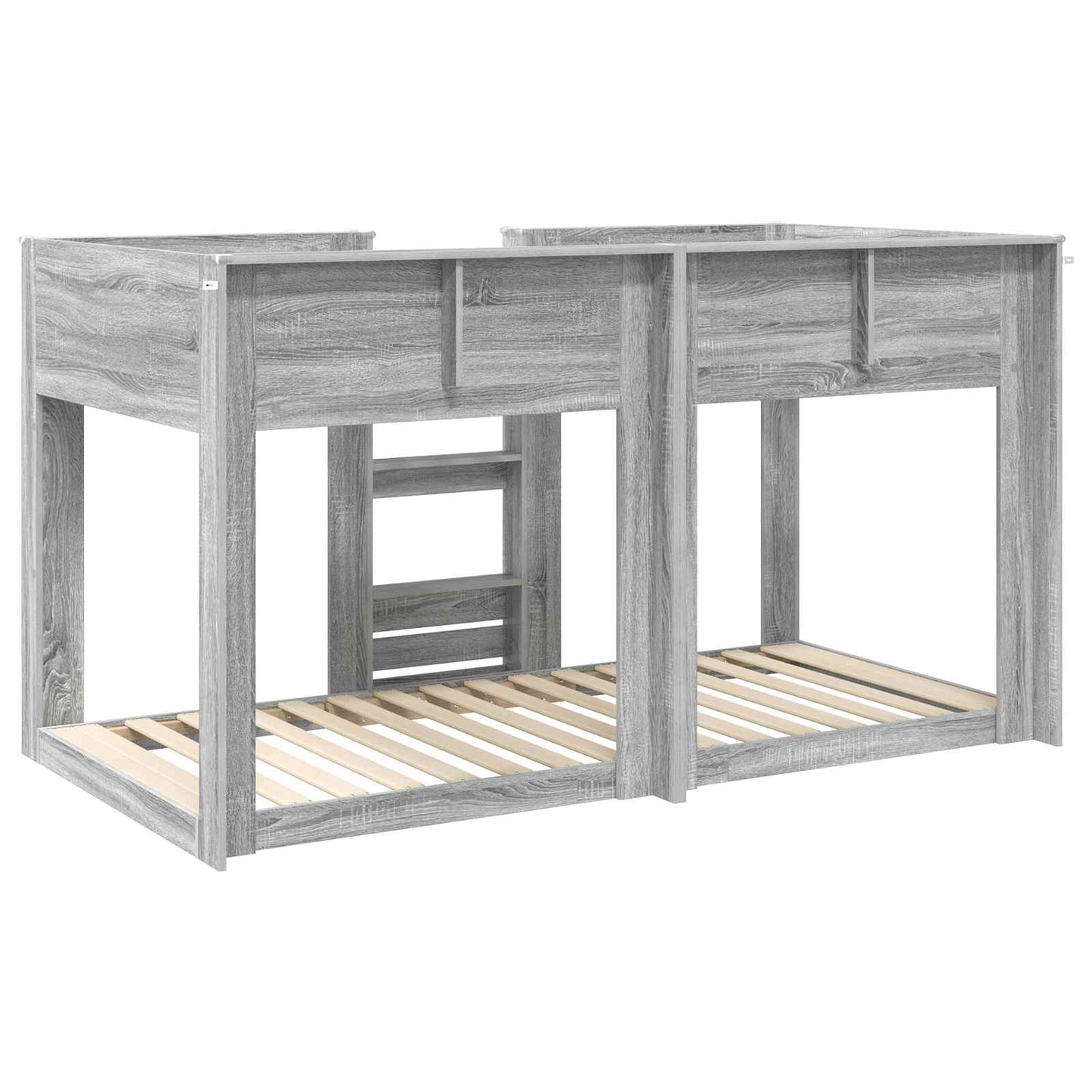vidaXL Etagenbett für Kinder Graues Sonoma 75 x 190 cm Holzwerkstoff
