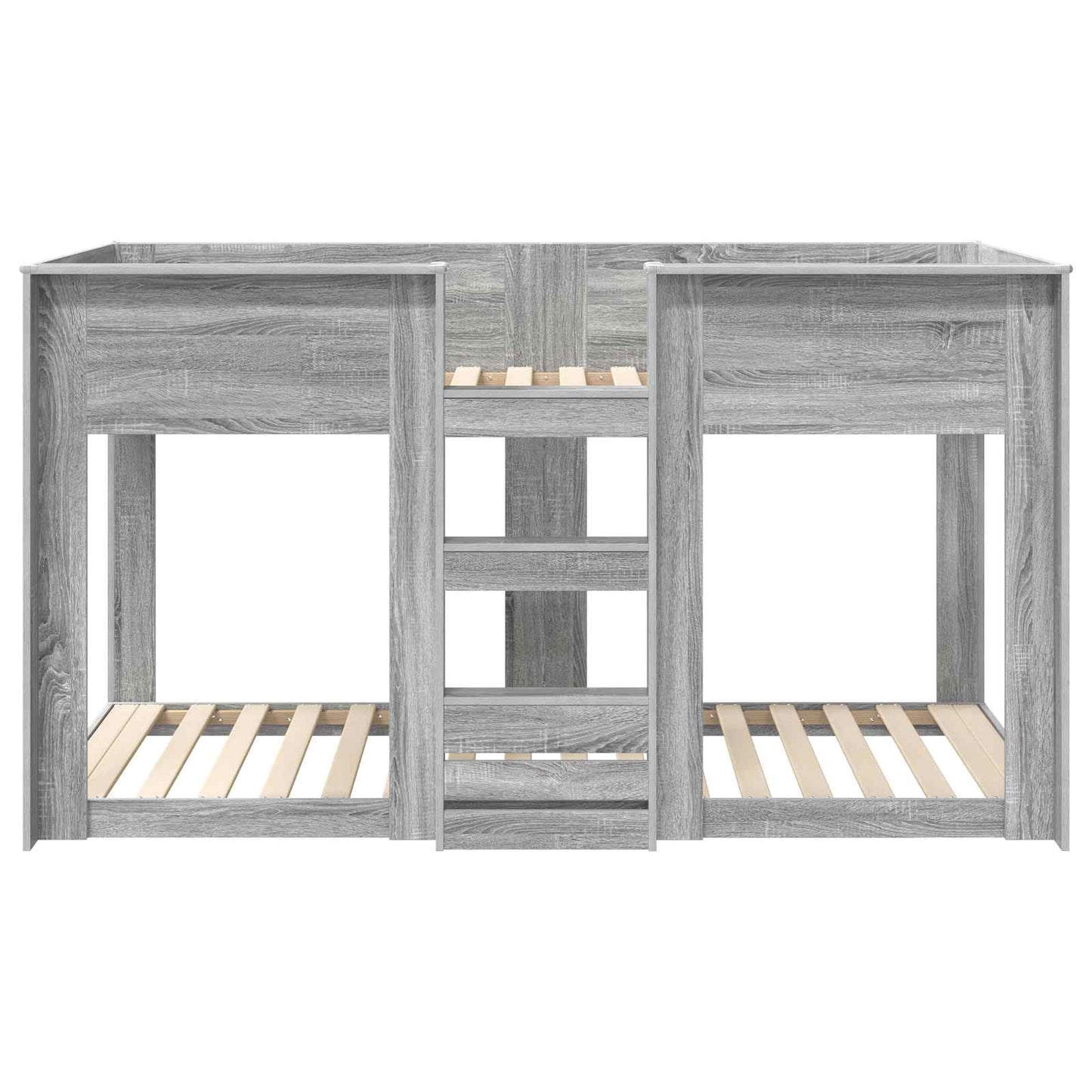 vidaXL Etagenbett für Kinder Graues Sonoma 75 x 190 cm Holzwerkstoff