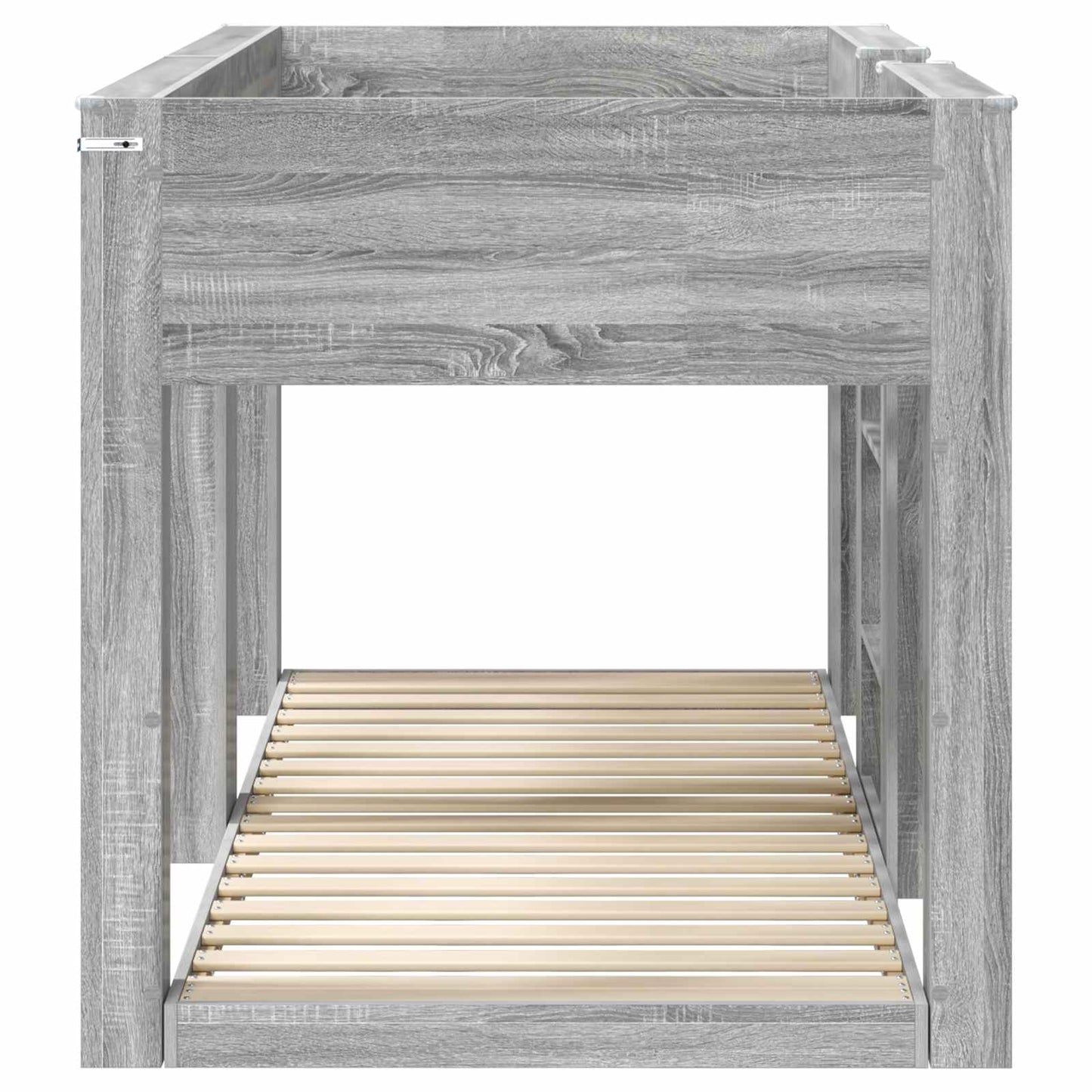 vidaXL Etagenbett für Kinder Graues Sonoma 75 x 190 cm Holzwerkstoff